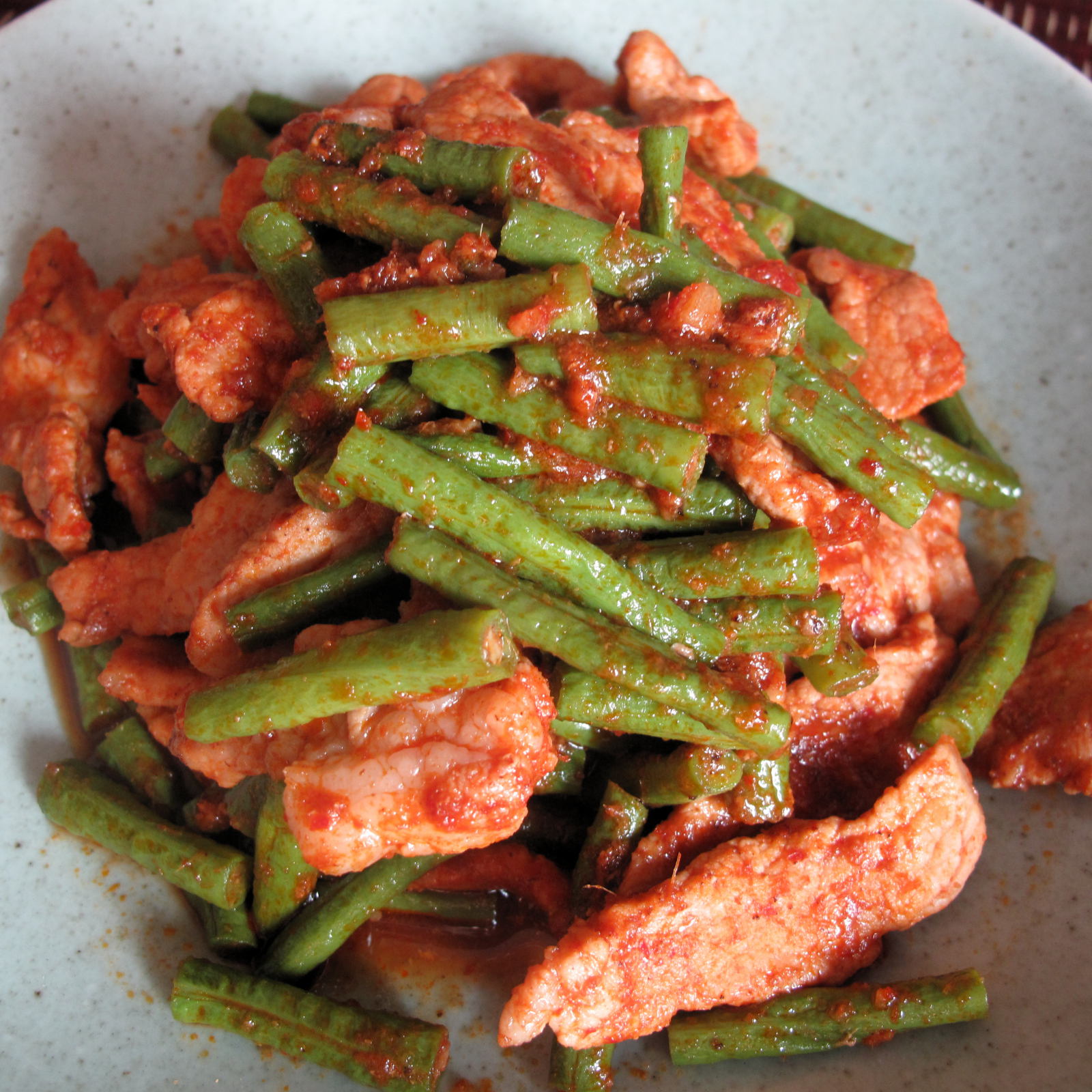 Pork Stir-fried with Long Beans