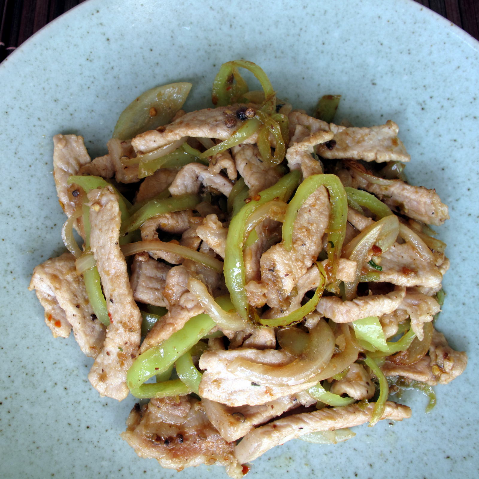 Pork Stir-Fried with Banana Chilies